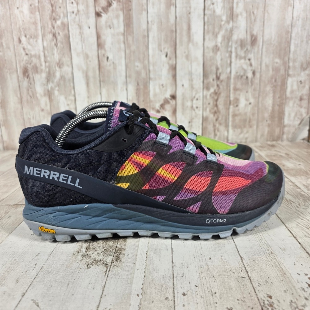 Merrell Antora 2 Rainbow Women 11 Trail Running Shoes Multi Color J99690 Vibram